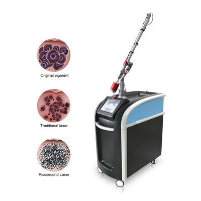 Ce Profesional 1064nm 532nm 694 Nm 755 Nm Picosecond Q Beralih Mesin Penghilang Tato Laser Nd Yag