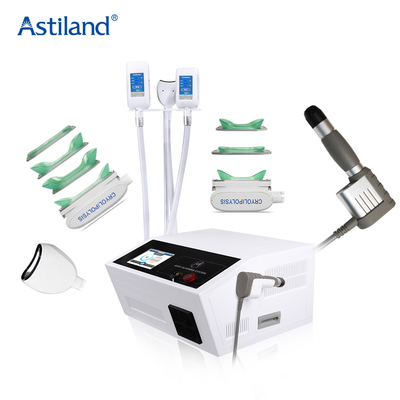 Mesin Pembekuan Lemak Cryolipolysis & Pegangan Gelombang Kejut Mesin Pelangsing Multifungsi